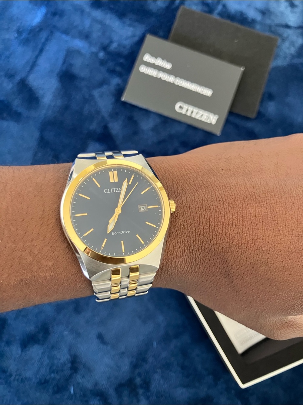 Citizen Corso Eco-Drive BM7334-58L Blue Dial Two-Tone Men’s Watch 40mm NWT - Picture 4 of 8